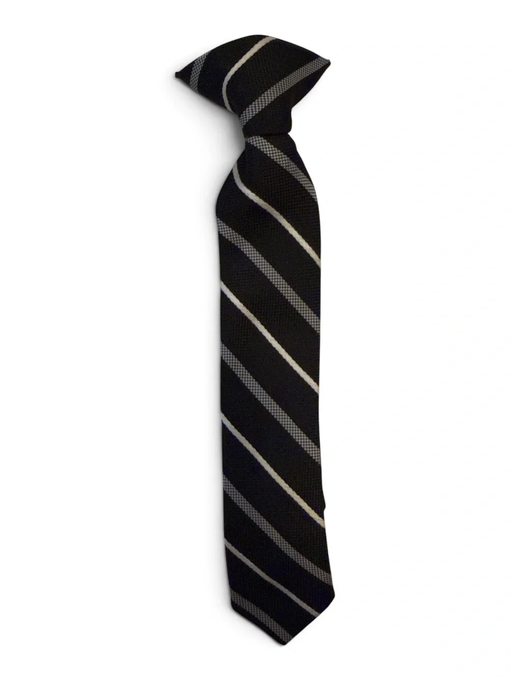 Classic Black & Gray Striped Men's Tie